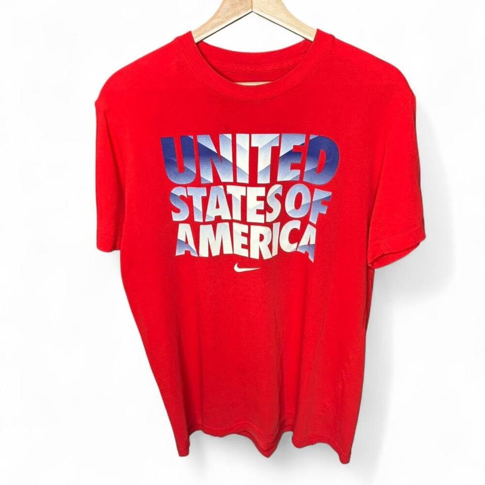 Nike US Soccer USMNT United States of America Red T-Shirt Slim Fit XL